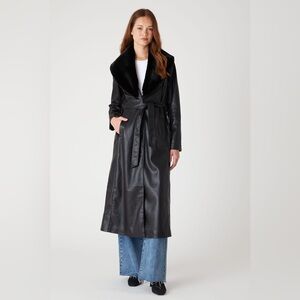 Blank NYC Sleek Black Trench Coat
